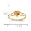 Lex & Lu 14k Yellow Gold Citrine Birthstone Ring LAL97799 - 2 - Lex & Lu