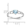 Lex & Lu 14k White Gold Aquamarine Birthstone Ring LAL97803 - 2 - Lex & Lu