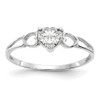 Lex & Lu 14k White Gold Topaz Birthstone Ring LAL97804 - Lex & Lu