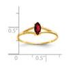 Lex & Lu 14k Yellow Gold Garnet Birthstone Ring LAL97813 - 3 - Lex & Lu