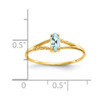 Lex & Lu 14k Yellow Gold Aquamarine Birthstone Ring LAL97815 - 3 - Lex & Lu