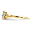 Lex & Lu 14k Yellow Gold Aquamarine Birthstone Ring LAL97815 - 4 - Lex & Lu