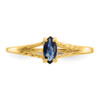 Lex & Lu 14k Yellow Gold Sapphire Birthstone Ring LAL97821 - 5 - Lex & Lu