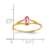 Lex & Lu 14k Yellow Gold Pink Tourmaline Birthstone Ring LAL97822 - 3 - Lex & Lu