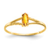 Lex & Lu 14k Yellow Gold Citrine Birthstone Ring LAL97823 - Lex & Lu