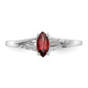 Lex & Lu 14k White Gold Garnet Birthstone Ring LAL97825 - 5 - Lex & Lu