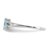 Lex & Lu 14k White Gold Aquamarine Birthstone Ring LAL97827 - 4 - Lex & Lu