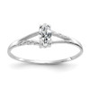 Lex & Lu 14k White Gold Topaz Birthstone Ring LAL97828 - Lex & Lu