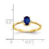 Lex & Lu 14k Yellow Gold Diamond & Sapphire Birthstone Ring - 3 - Lex & Lu