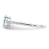 Lex & Lu 14k White Gold Diamond & Aquamarine Birthstone Ring - 4 - Lex & Lu