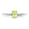 Lex & Lu 14k White Gold Diamond & Peridot Birthstone Ring - 5 - Lex & Lu