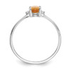 Lex & Lu 14k White Gold Diamond & Citrine Birthstone Ring - 2 - Lex & Lu