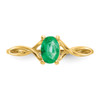 Lex & Lu 14k Yellow Gold Emerald Birthstone Ring LAL97864 - 5 - Lex & Lu