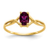 Lex & Lu 14k Yellow Gold Rhodolite Garnet Birthstone Ring LAL97865 - Lex & Lu