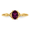 Lex & Lu 14k Yellow Gold Rhodolite Garnet Birthstone Ring LAL97865 - 5 - Lex & Lu