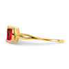 Lex & Lu 14k Yellow Gold Ruby Birthstone Ring LAL97866 - 4 - Lex & Lu