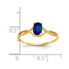 Lex & Lu 14k Yellow Gold Sapphire Birthstone Ring LAL97868 - 3 - Lex & Lu