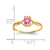 Lex & Lu 14k Yellow Gold Pink Tourmaline Birthstone Ring LAL97869 - 3 - Lex & Lu