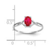 Lex & Lu 14k White Gold Ruby Birthstone Ring LAL97880 - 3 - Lex & Lu