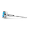 Lex & Lu 14k White Gold Blue Topaz Birthstone Ring LAL97885 - 4 - Lex & Lu