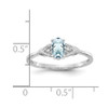 Lex & Lu 14k White Gold Aquamarine Diamond Ring LAL97886 - 3 - Lex & Lu