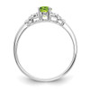 Lex & Lu 14k White Gold Peridot Diamond Ring LAL97891 - 2 - Lex & Lu