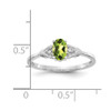 Lex & Lu 14k White Gold Peridot Diamond Ring LAL97891 - 3 - Lex & Lu