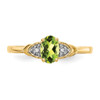 Lex & Lu 14k Yellow Gold Diamond & Peridot Ring LAL97903 - 5 - Lex & Lu