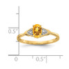 Lex & Lu 14k Yellow Gold Diamond & Citrine Ring LAL97906 - 3 - Lex & Lu