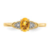 Lex & Lu 14k Yellow Gold Diamond & Citrine Ring LAL97906 - 5 - Lex & Lu
