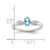 Lex & Lu 14k White Gold Aquamarine Diamond Ring LAL97910 - 3 - Lex & Lu