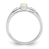 Lex & Lu 14k White Gold Opal Diamond Ring LAL97917 - 2 - Lex & Lu