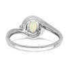 Lex & Lu 14k White Gold Opal Diamond Ring LAL97929 - 6 - Lex & Lu