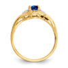 Lex & Lu 14k Yellow Gold Diamond & Sapphire Ring LAL97940 - 2 - Lex & Lu