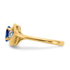 Lex & Lu 14k Yellow Gold Diamond & Sapphire Ring LAL97940 - 4 - Lex & Lu