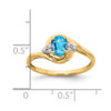 Lex & Lu 14k Yellow Gold Diamond & Blue Topaz Ring LAL97943 - 3 - Lex & Lu