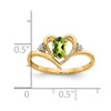 Lex & Lu 14k Yellow Gold Diamond & Peridot Ring LAL97963 - 3 - Lex & Lu