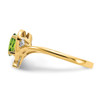 Lex & Lu 14k Yellow Gold Diamond & Peridot Ring LAL97963 - 4 - Lex & Lu