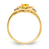 Lex & Lu 14k Yellow Gold Diamond & Citrine Ring LAL97966 - 2 - Lex & Lu