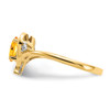 Lex & Lu 14k Yellow Gold Diamond & Citrine Ring LAL97966 - 4 - Lex & Lu