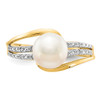 Lex & Lu 14k Yellow Gold Diamond and FW Cultured Pearl Ring LALY11652AA - 5 - Lex & Lu