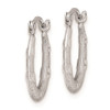 Lex & Lu Sterling Silver Heart Textured Hollow Hoop Earrings - 2 - Lex & Lu