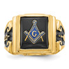 Lex & Lu 14k Yellow Gold Men's Masonic Ring LAL98927 - 4 - Lex & Lu