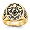 Lex & Lu 14k Yellow Gold Men's Masonic Ring LAL98932 - Lex & Lu