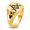 Lex & Lu 14k Yellow Gold Men's Masonic Ring LAL98934 - 6 - Lex & Lu