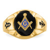 Lex & Lu 14k Yellow Gold Men's Masonic Ring LAL98939 - 4 - Lex & Lu