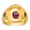 Lex & Lu 14k Yellow Gold Men's Synthetic Ruby Masonic Ring LAL98943 - 6 - Lex & Lu