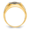 Lex & Lu 14k Yellow Gold Men's Masonic Ring LAL98951 - 2 - Lex & Lu