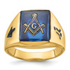 Lex & Lu 14k Yellow Gold Men's Masonic Ring LAL98954 - Lex & Lu