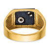 Lex & Lu 14k Yellow Gold AA Diamond Men's Masonic Ring - 6 - Lex & Lu